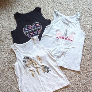TCP Girls Tank Tops Glitter Gold Size M/L 10/12